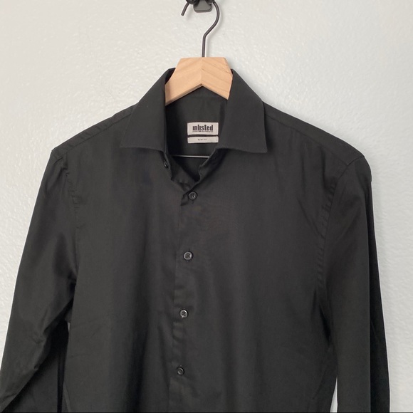 Unlisted by Cole Shirts Nwt Unlisted Mens Black Dress Shirt